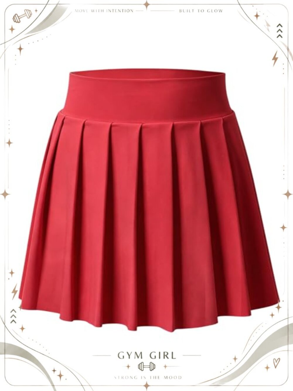 Girls Tennis Skirt with Shorts Golf Skort Dual Pockets Pleated Skater Mini